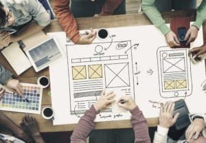 Designers Working On Wireframe