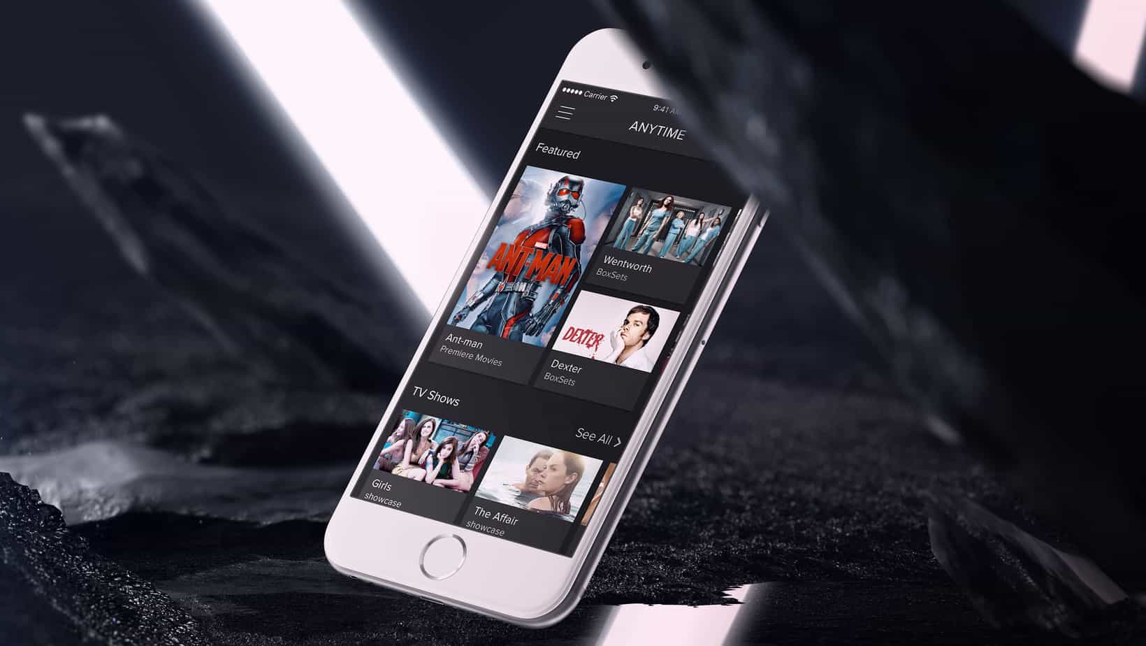 Foxtel Go iPhone Mockup