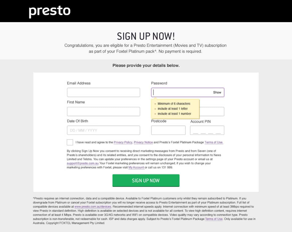 Password Tooltip