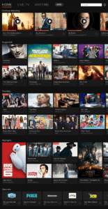 Foxtel Go Home Screen UI