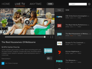 Foxtel Go Live TV Screen