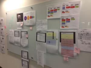 Foxtel Go Wireframes on Whiteboard