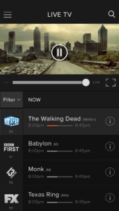 Live TV Screen