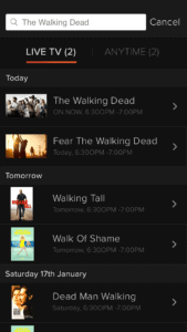 Search Live TV Design