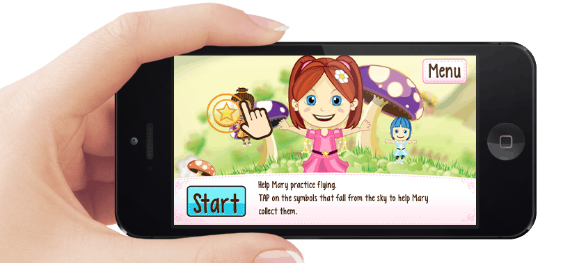 Mary The Fairy Mobile Mockup Adventure Screen