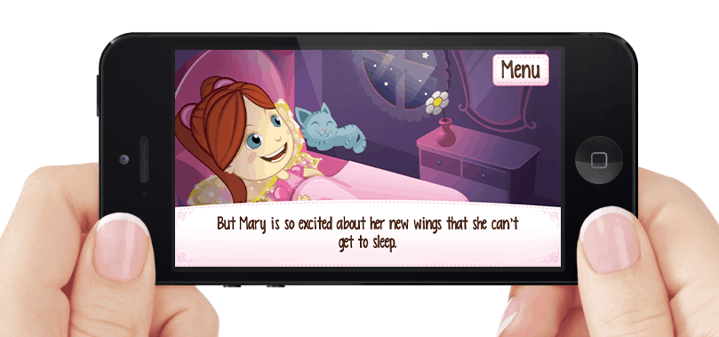 Mary The Fairy iPhone Mockup Story Screen