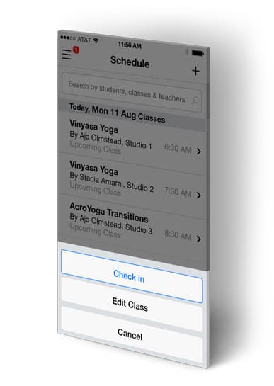 Student Check In Screen