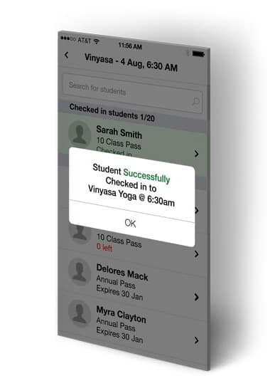 Student Check In Screen