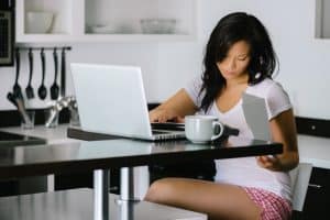 Woman Working On Computer